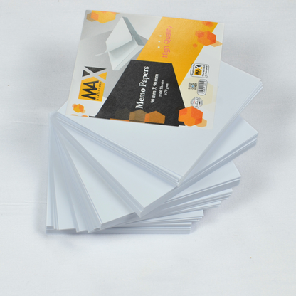 Memo paper | Plain White Paper | Size 9 cm x 9 cm | 70 GSM | 250 and 500 sheets | Writing Paper Series