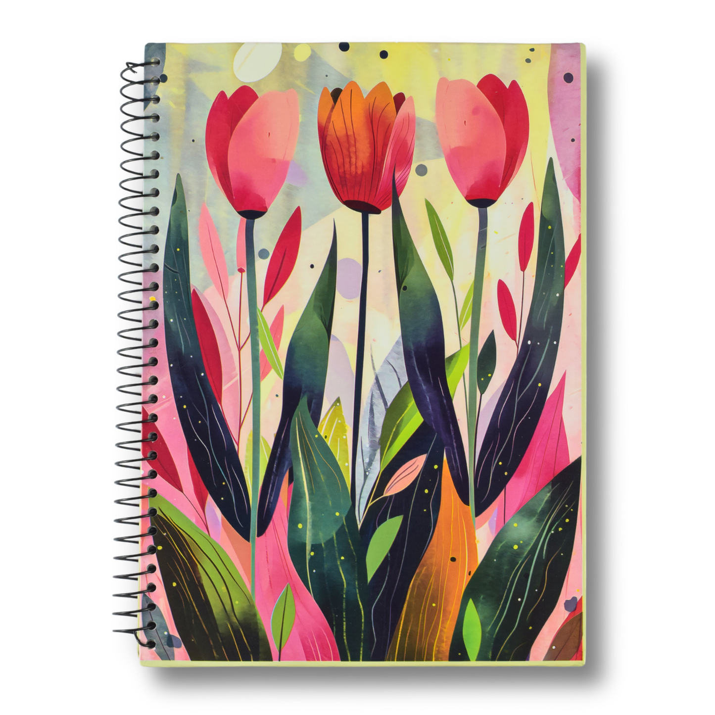 Max Stationery Hard Cover Wire bound Notebook | Size A4 20 cm x 28 cm | 70 GSM | Lined | 100 sheets | Nora Gad Designs - Hard Cover Series