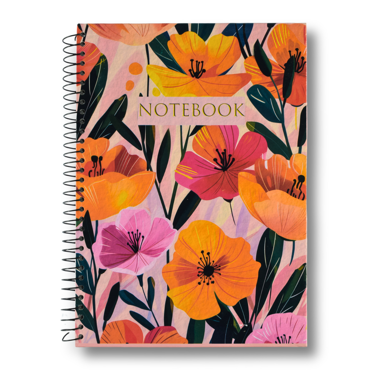 Max Stationery Hard Cover Wire bound Notebook | Size A4 20 cm x 28 cm | 70 GSM | Lined | 150 sheets | Nora Gad Designs - Hard Cover Series