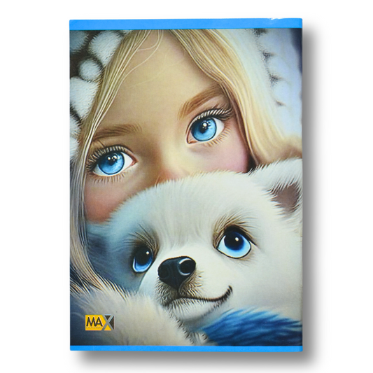 A5 0.5 cm square school notebook by Max Stationery with 60 sheets, 60 GSM paper, and a 250 GSM duplex cover – ideal for technical work and math learning.

