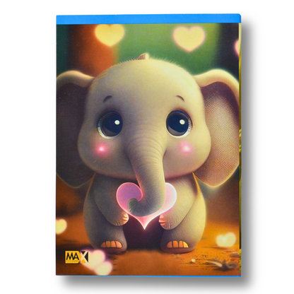 A5 math notebook with 1 cm square ruling, 40 sheets, 60 GSM paper, and a 250 GSM duplex designed cover – ideal for kids’ math and geometry practice.

