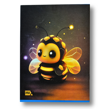 Max Stationery A5 9-line school notebook with 28 sheets, 60 GSM paper, and a designed 250 GSM duplex cover – perfect for handwriting practice.