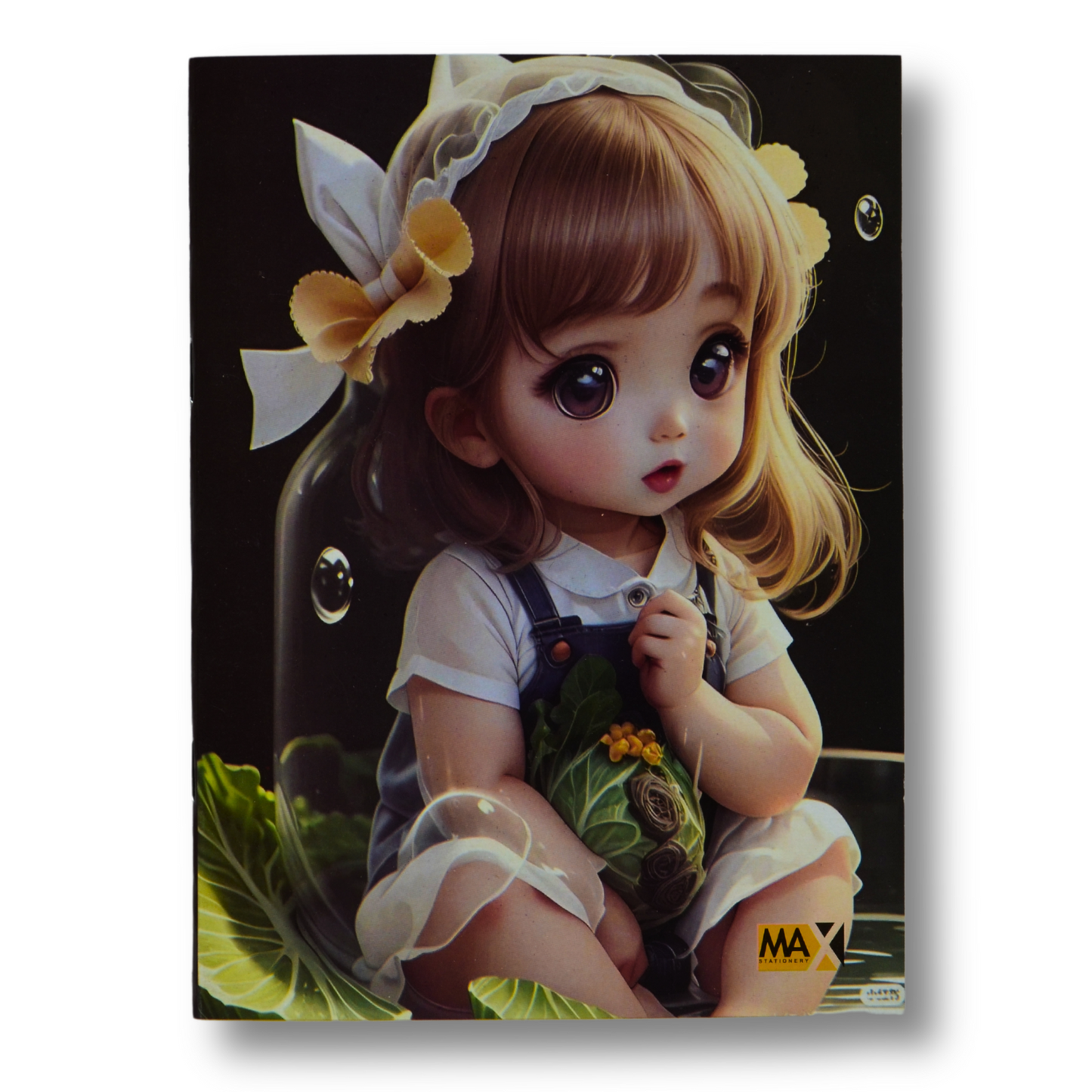 A5 English-ruled school notebook by Max Stationery with 40 sheets, 60 GSM paper, and a 250 GSM duplex designed cover – great for writing practice.

