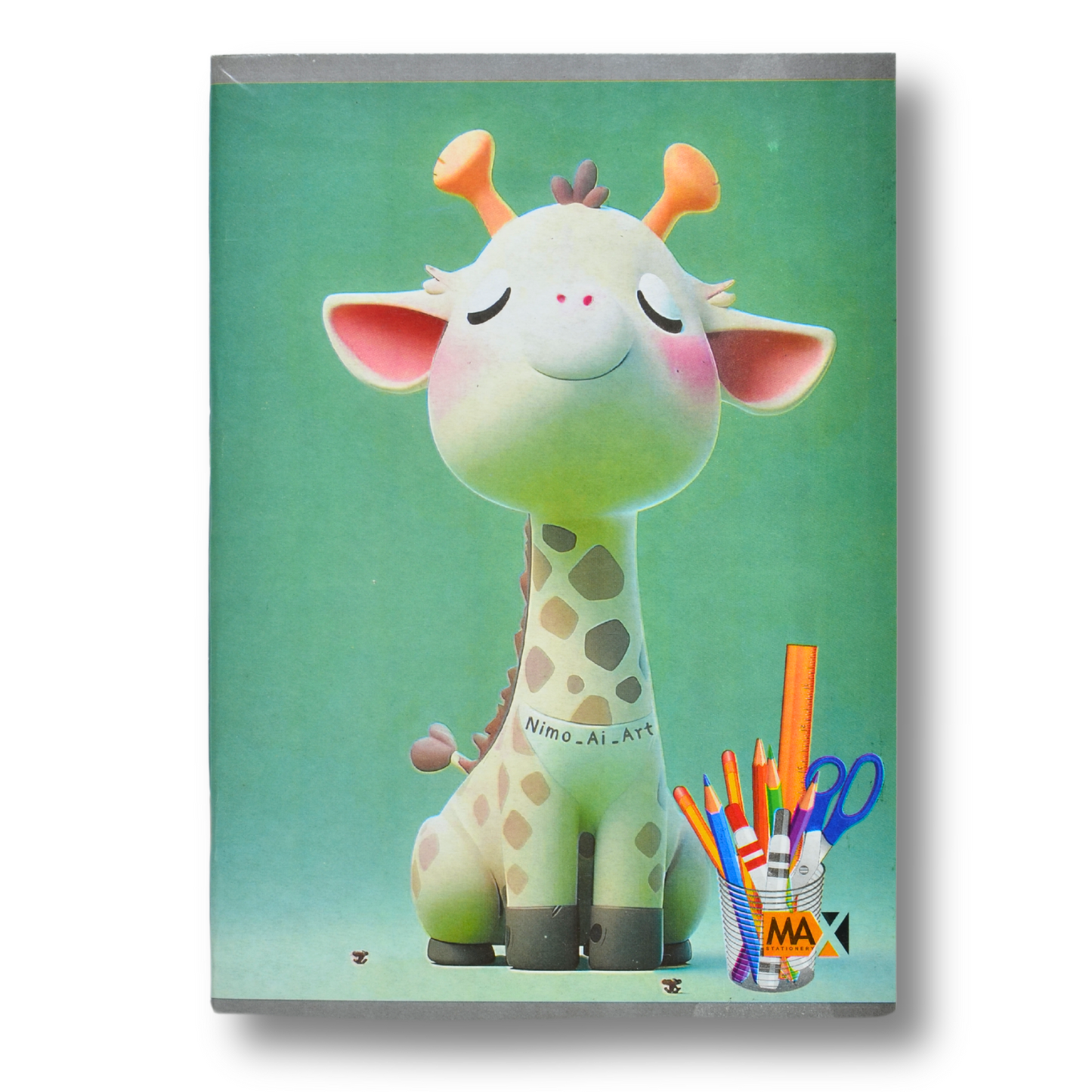 A5 English ruled school notebook by Max Stationery with 60 sheets, 60 GSM paper, and a 250 GSM duplex cover – perfect for writing and language learning.