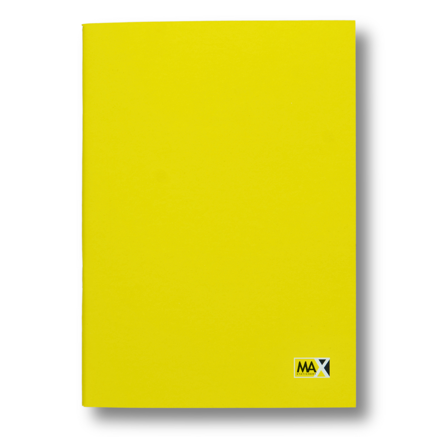 A5 square ruled notebook with 100 sheets, 60 GSM paper, and a 250 GSM colored cover laminated in cellophane – Main Colors Series by Max Stationery.