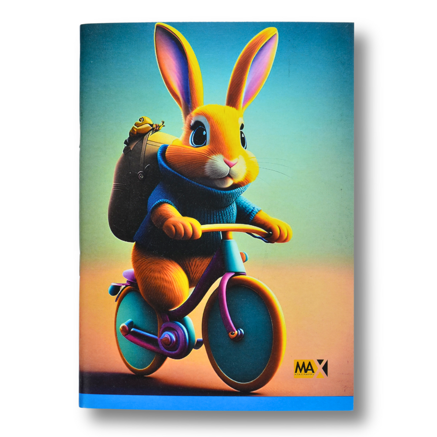 A5 English-ruled school notebook by Max Stationery with 80 sheets, 60 GSM paper, and a 250 GSM duplex designed cover – for writing and learning practice.