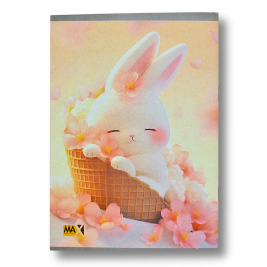A5 lined school notebook by Max Stationery with 40 sheets, 60 GSM paper, and a 250 GSM designed duplex cover – part of the School Notebook Series.