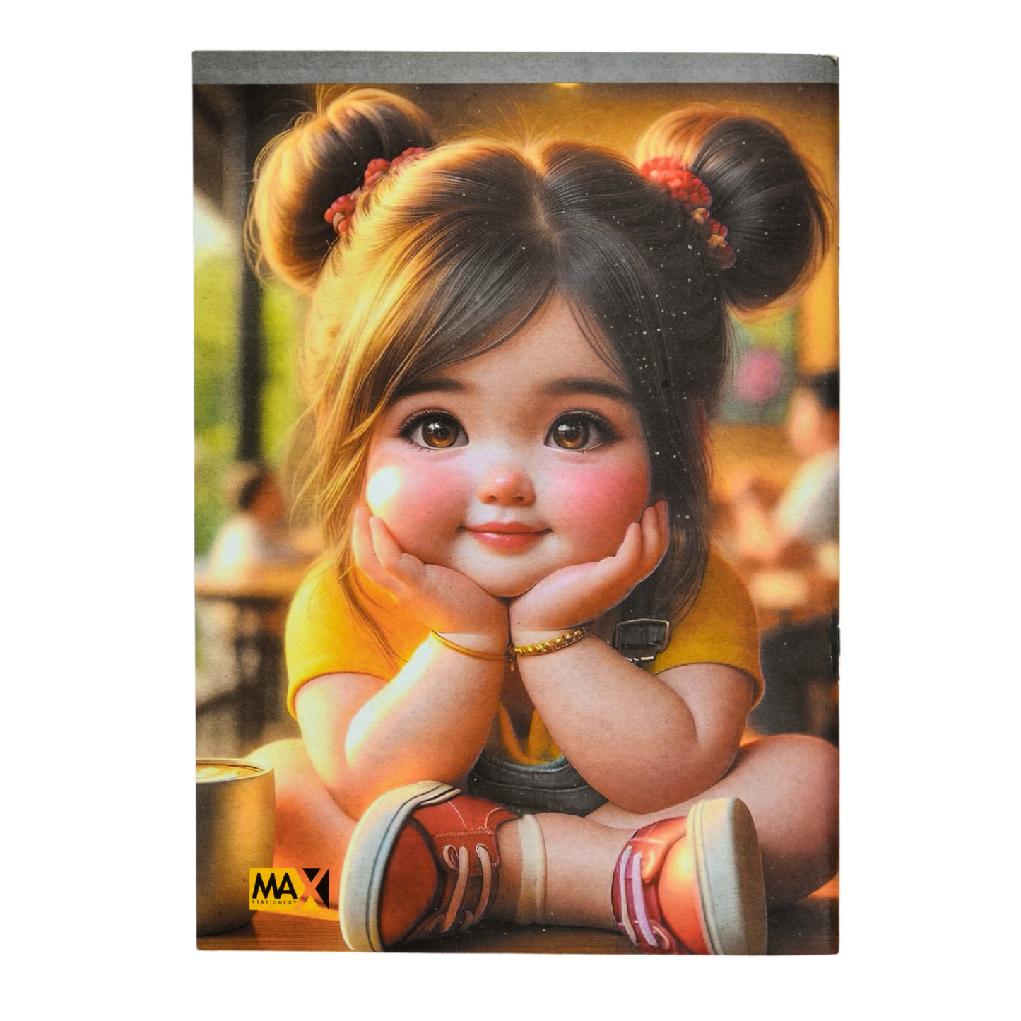 A5 lined school notebook by Max Stationery with 40 sheets, 60 GSM paper, and a 250 GSM designed duplex cover – part of the School Notebook Series.