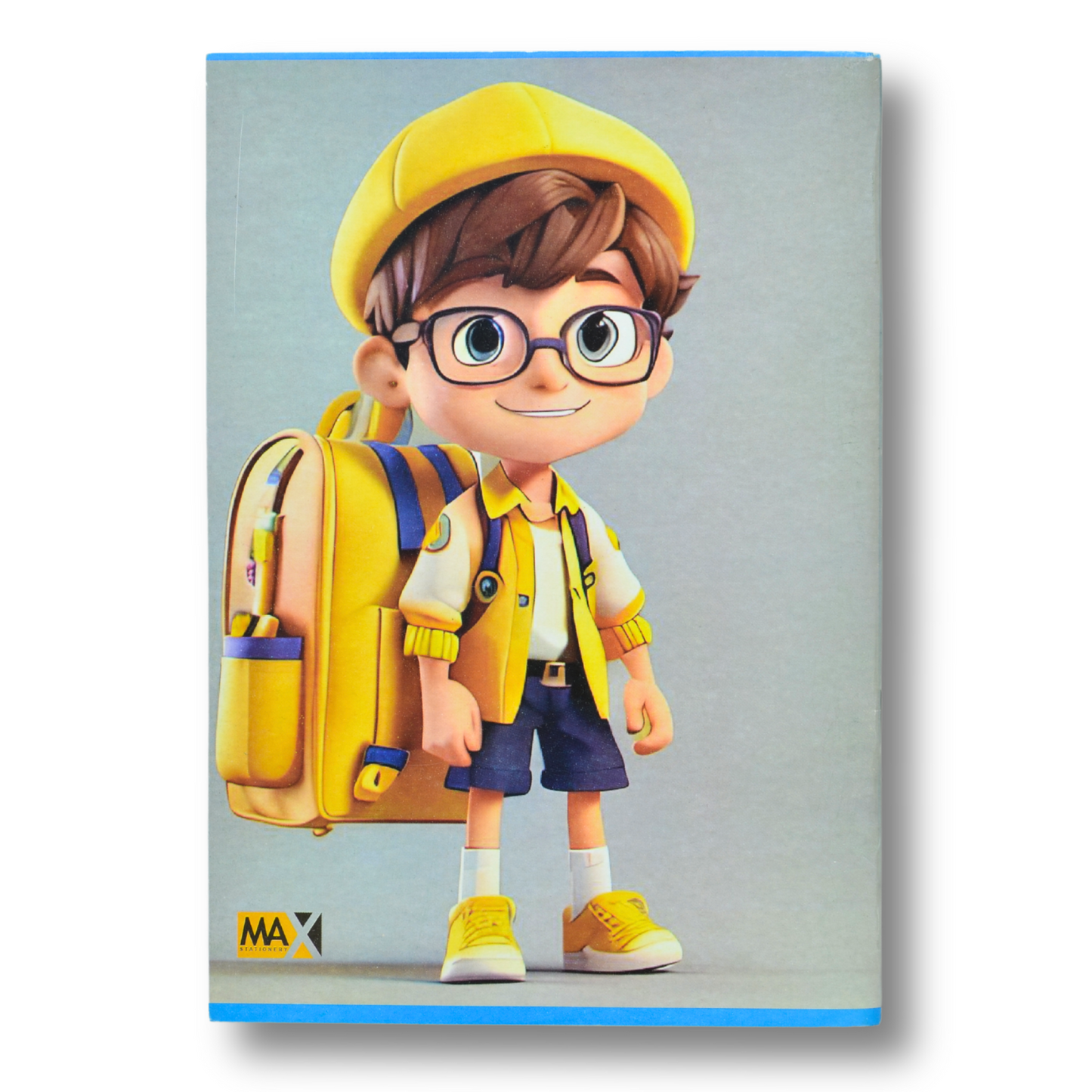 A5 Page and Page school notebook by Max Stationery with 60 sheets, 60 GSM paper, and a 250 GSM duplex cover – lined and blank page layout for writing and drawing.