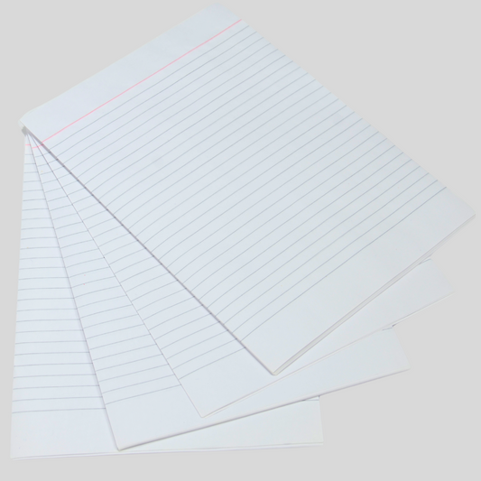 Stack of A4 white single paper-Lined ruling for school or office use