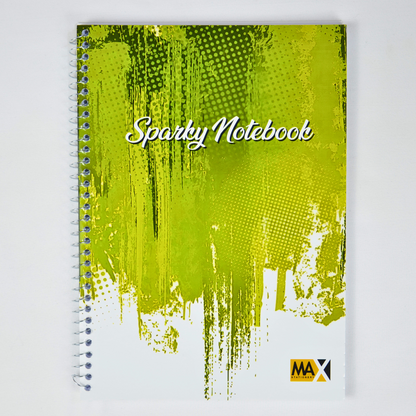 Wire bound Notebook | Size A4 20 cm x 28 cm | 60 GSM | Lined | 100 sheets | Sparky Style