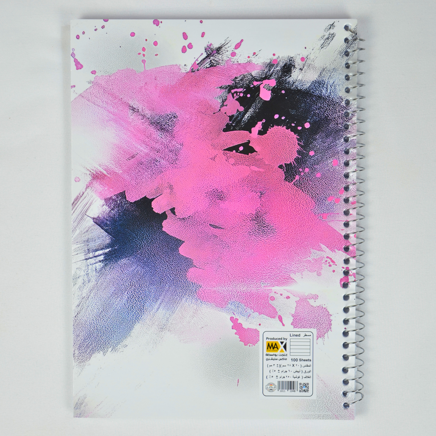 Wire bound Notebook | Size A4 20 cm x 28 cm | 60 GSM | Lined | 100 sheets | Sparky Style