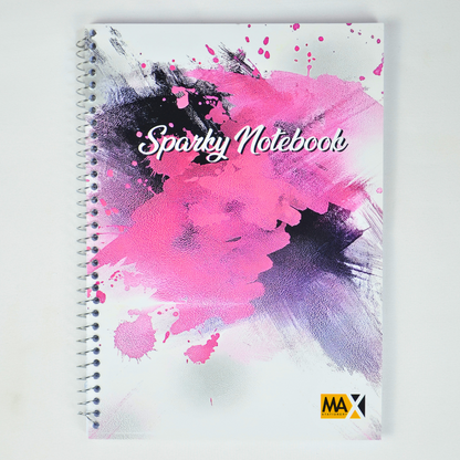 Wire bound Notebook | Size A4 20 cm x 28 cm | 60 GSM | Lined | 100 sheets | Sparky Style