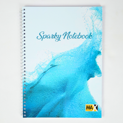 Max Stationery Cochet Cover Wire bound Notebook | Size A4 20 cm x 28 cm | 60 GSM | Lined | 80 sheets | Sparky Style