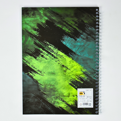 Max Stationery Cochet Cover Wire bound Notebook | Size A4 20 cm x 28 cm | 60 GSM | Lined | 80 sheets | Sparky Style