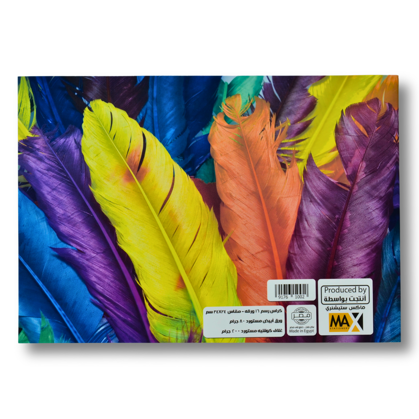 Max Stationery | دفتر رسم تخطيطي مُدبَّس | 16 ورقة | سادة | FS | 24 سم × 34 سم | منظر طبيعي | سلسلة رسومات تخطيطية