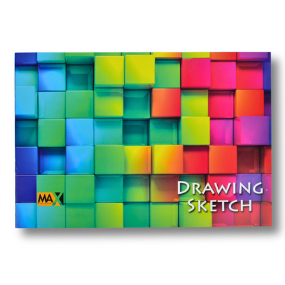 Max Stationery | دفتر رسم تخطيطي مُدبَّس | 16 ورقة | سادة | B5 | 17 سم × 24 سم | Lanscape | سلسلة رسومات تخطيطية