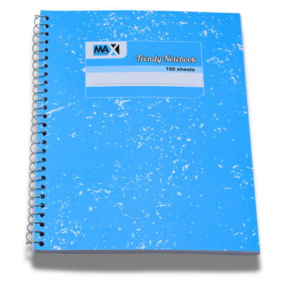 Wire bound Notebook | Size B5 17 cm x 25 cm | 60 GSM | Lined | 100 sheets | Trendy Style