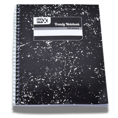 Wire bound Notebook | Size B5 17 cm x 25 cm | 60 GSM | Lined | 100 sheets | Trendy Style