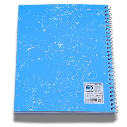 Wire bound Notebook | Size B5 17 cm x 25 cm | 60 GSM | Lined | 100 sheets | Trendy Style