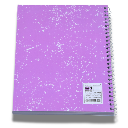 Wire bound Notebook | Size B5 17 cm x 25 cm | 60 GSM | Lined | 100 sheets | Trendy Style