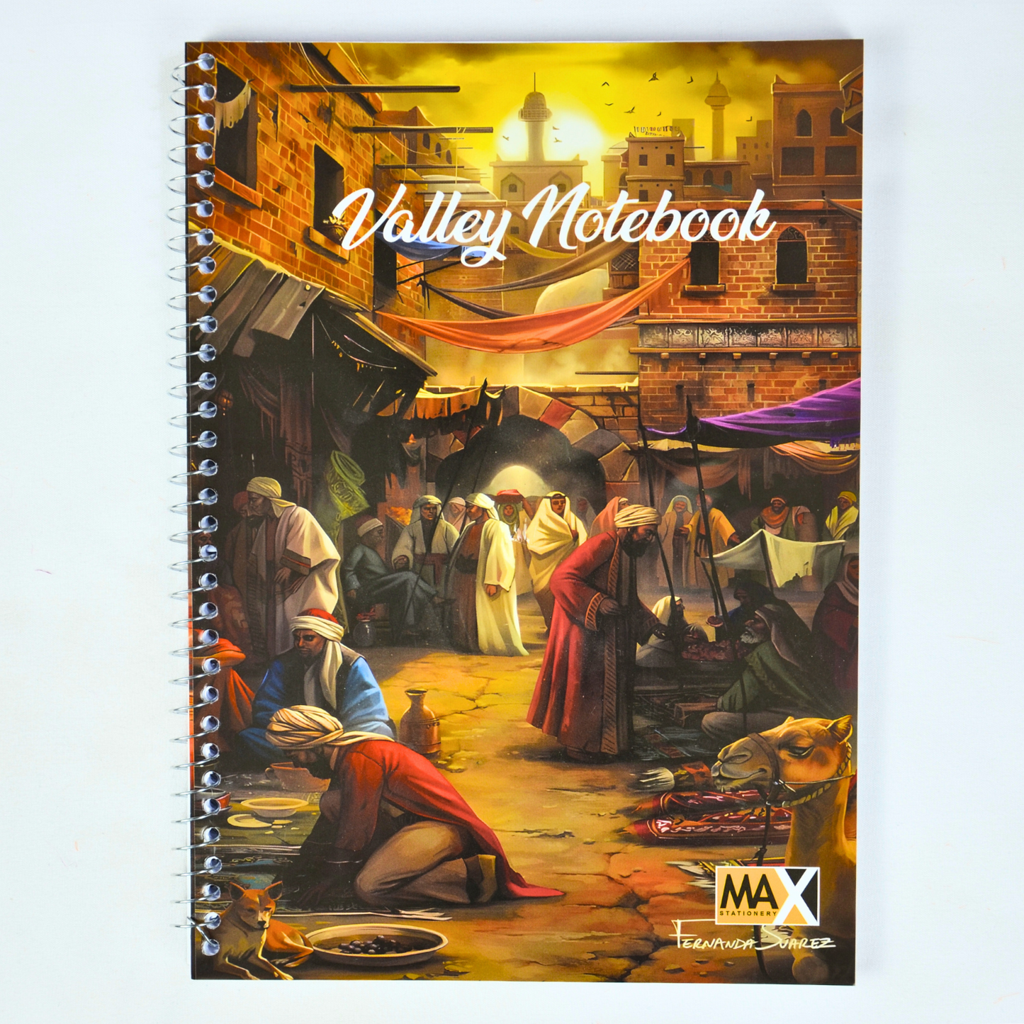 Max Stationery Cochet Cover Wire bound Notebook | Size A4 20 cm x 28 cm | 60 GSM | Lined | 100 sheets | Valley Style