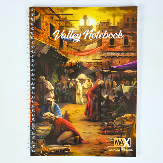 Max Stationery Cochet Cover Wire bound Notebook | Size A4 20 cm x 28 cm | 60 GSM | Lined | 100 sheets | Valley Style