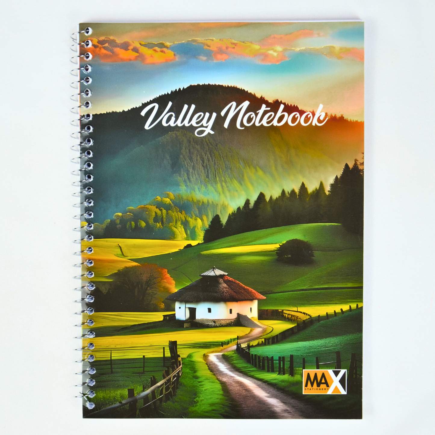 Max Stationery Cochet Cover Wire bound Notebook | Size A4 20 cm x 28 cm | 60 GSM | Lined | 100 sheets | Valley Style
