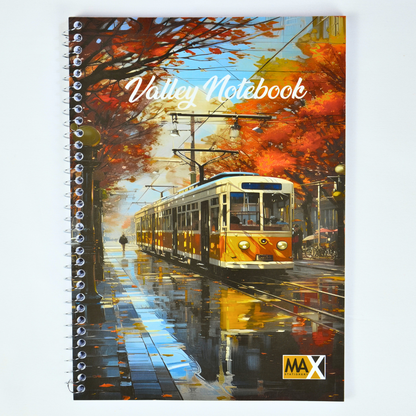 Max Stationery Cochet Cover Wire bound Notebook | Size A4 20 cm x 28 cm | 60 GSM | Lined | 100 sheets | Valley Style