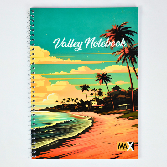 Max Stationery Cochet Cover Wire bound Notebook | Size A4 20 cm x 28 cm | 60 GSM | Lined | 80 sheets | Valley Style