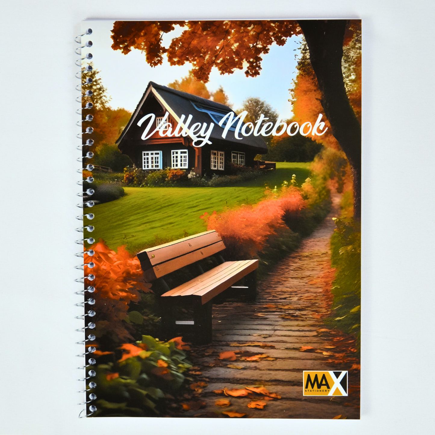 Max Stationery Cochet Cover Wire bound Notebook | Size A4 20 cm x 28 cm | 60 GSM | Lined | 80 sheets | Valley Style