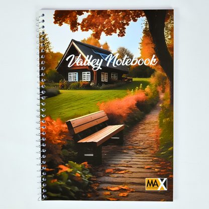 Max Stationery Cochet Cover Wire bound Notebook | Size A4 20 cm x 28 cm | 60 GSM | Lined | 80 sheets | Valley Style