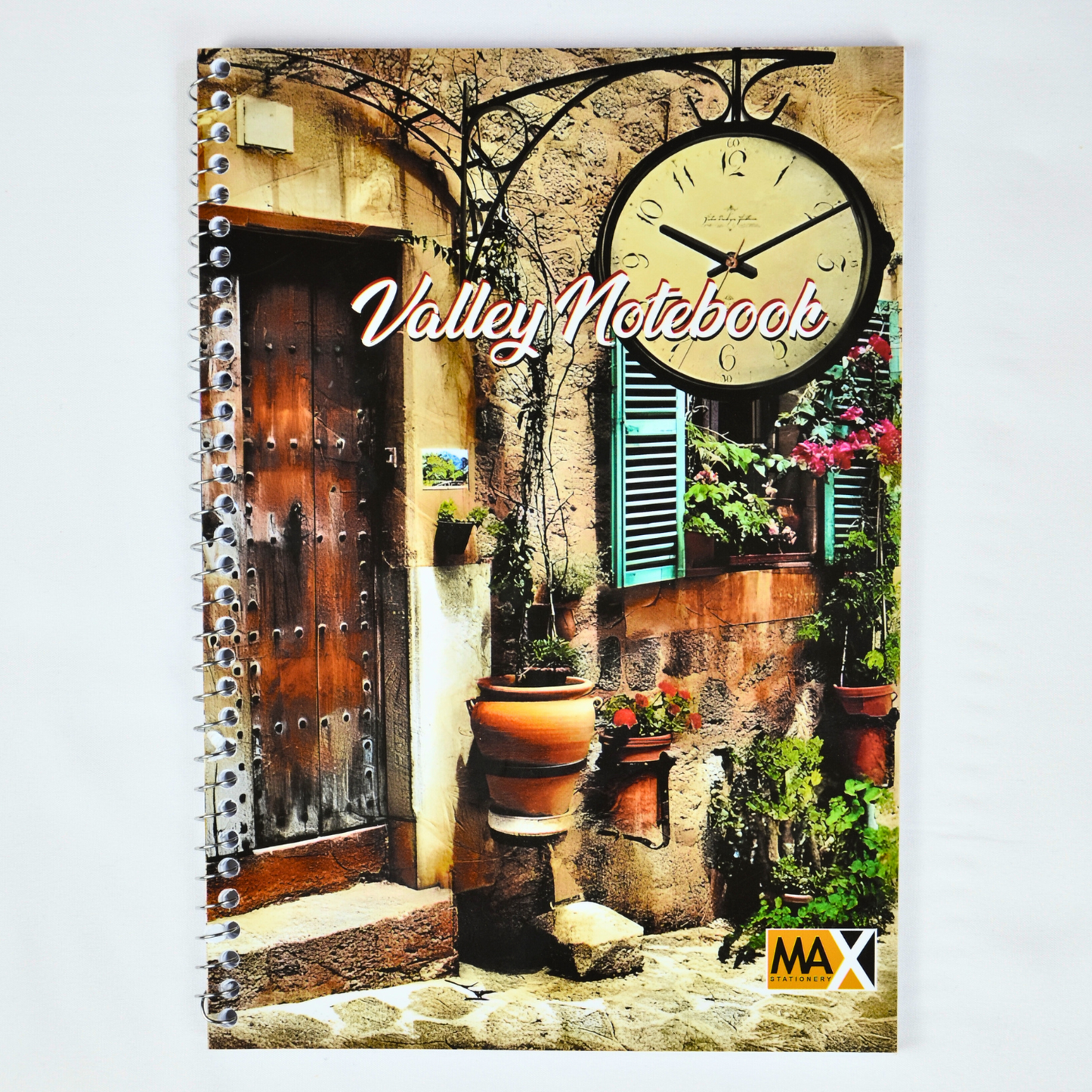 Max Stationery Cochet Cover Wire bound Notebook | Size A4 20 cm x 28 cm | 60 GSM | Lined | 80 sheets | Valley Style