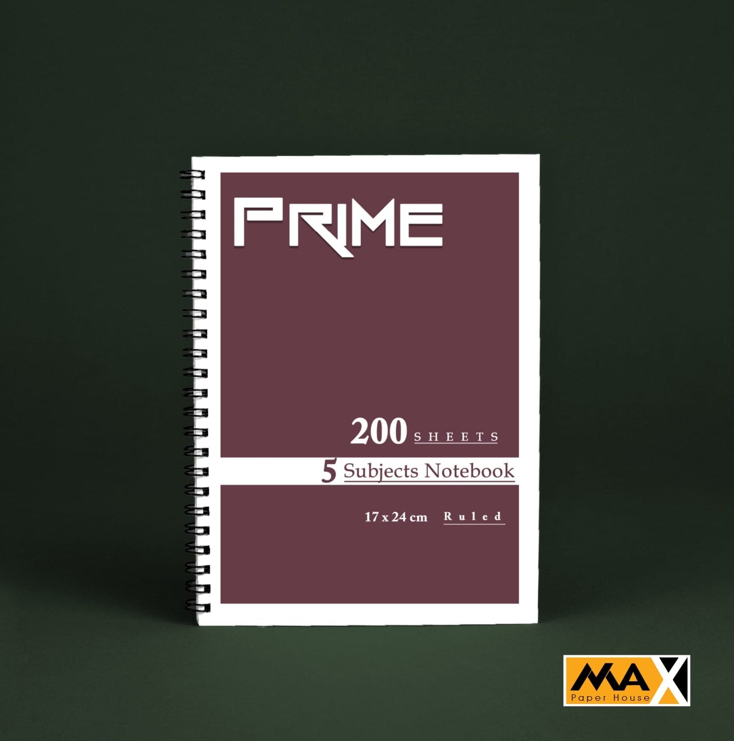 Wire-Bound Notebook Prime – B5 –200 Sheets – Lined