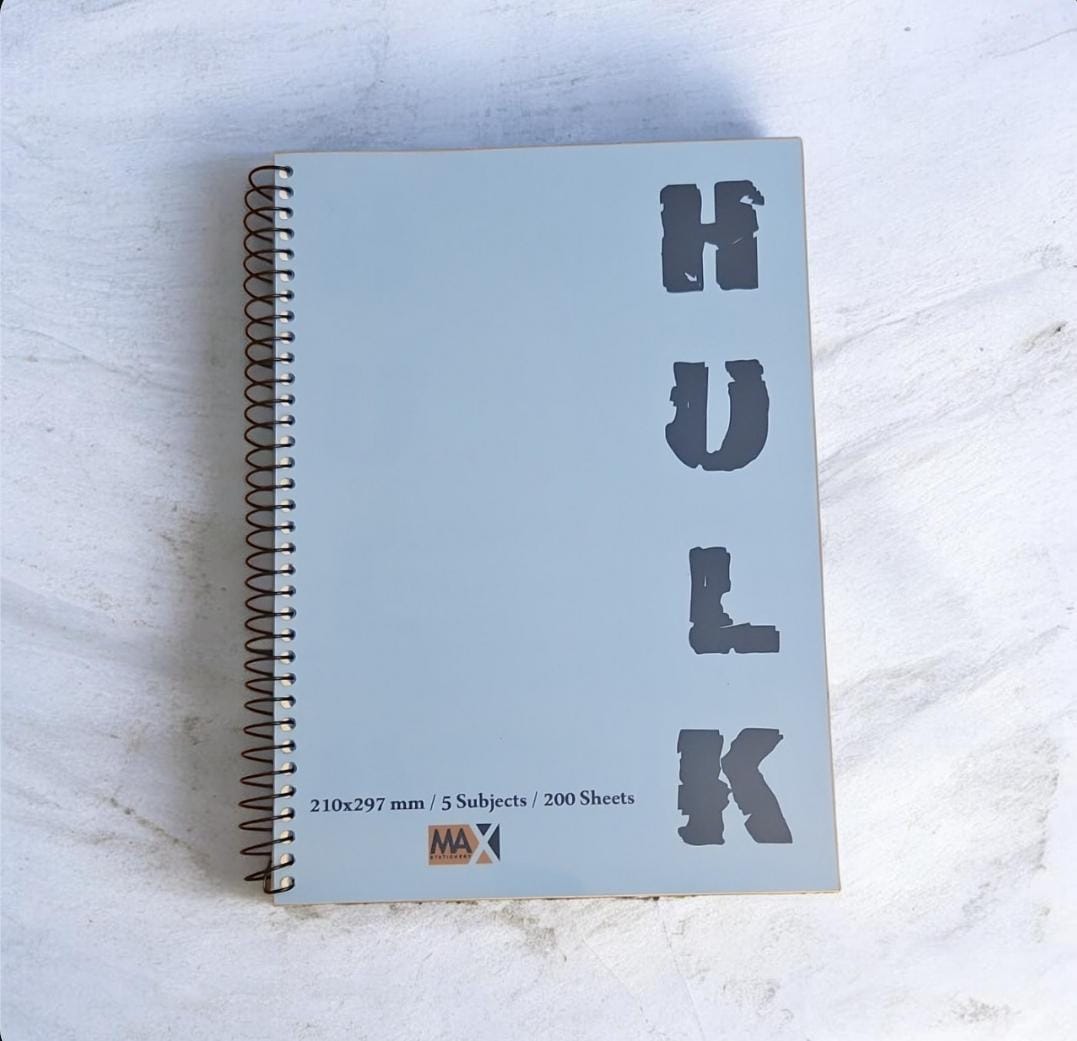 Wire-Bound Notebook Hulk – A4 – 200 Sheets – Lined