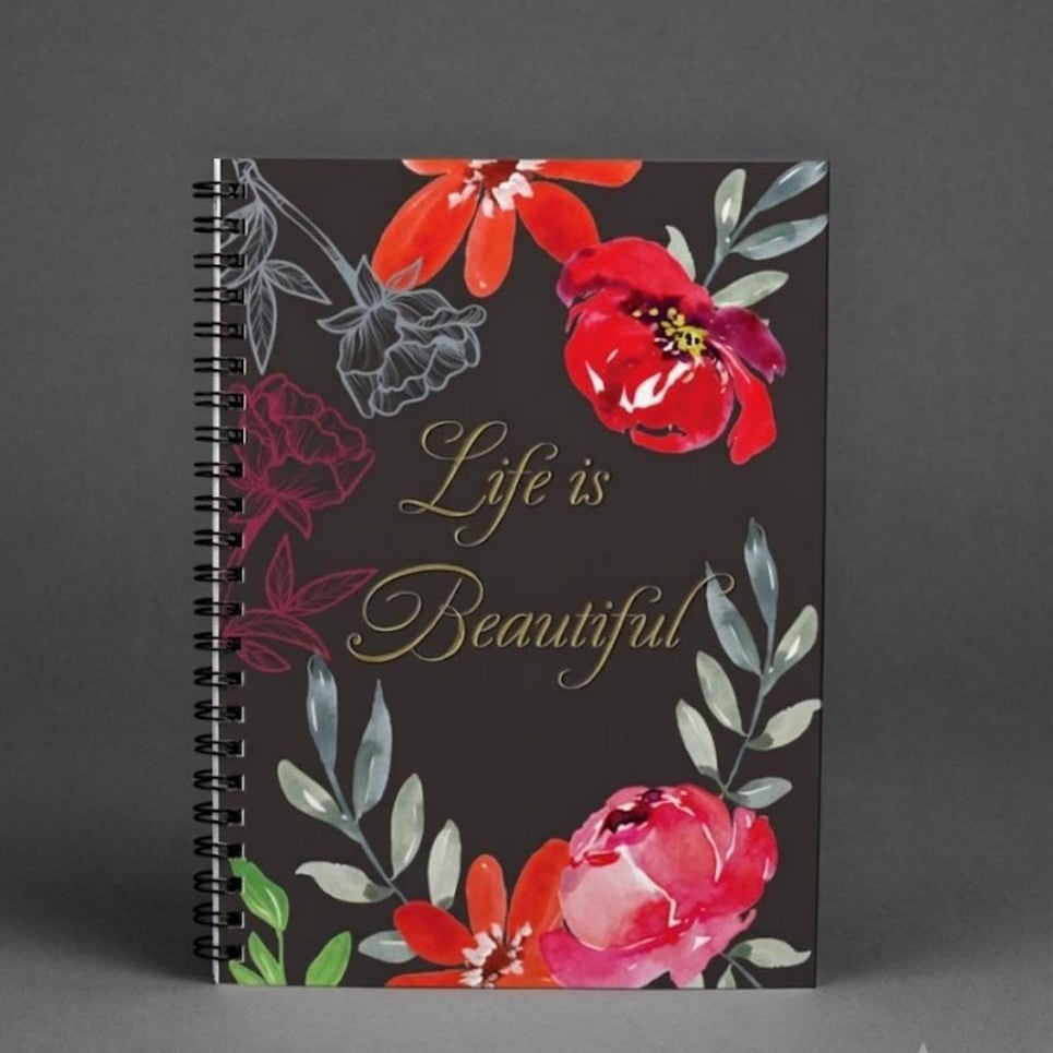 Wire-Bound Hard Cover Notebook – B5 – 200 Sheets – Lined