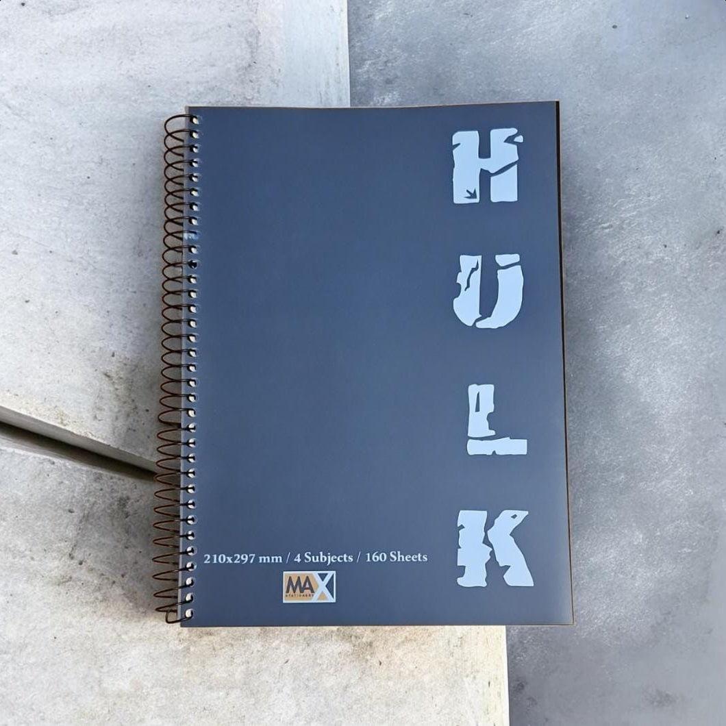 Wire-Bound Notebook Hulk  – A4 – 160 Sheets – Lined