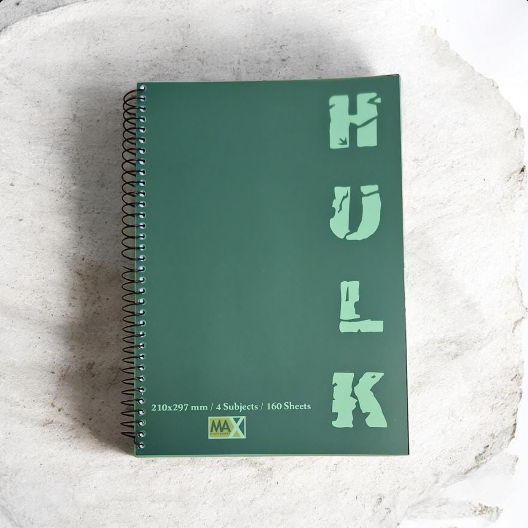 Wire-Bound Notebook Hulk  – A4 – 160 Sheets – Lined