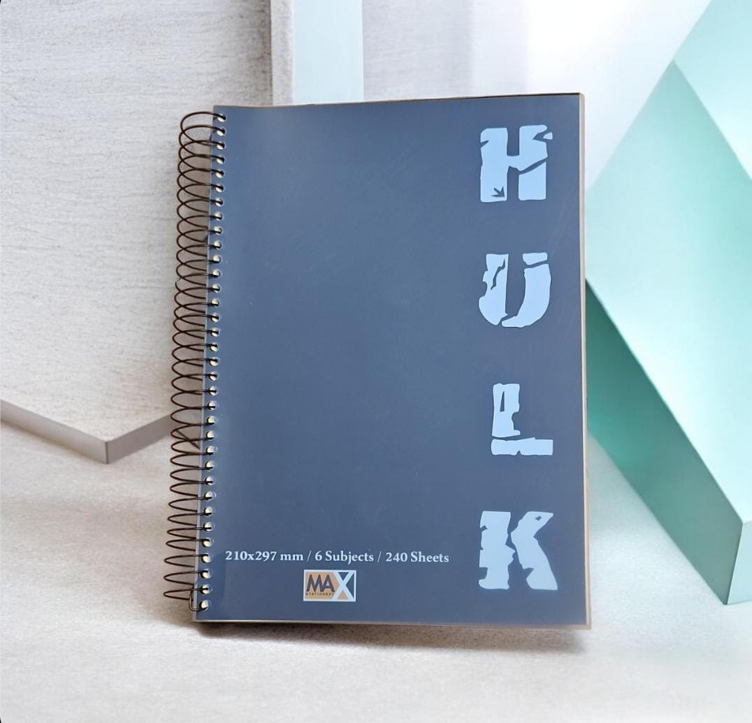 Wire-Bound Notebook Hulk – A4 – 240 Sheets – Lined
