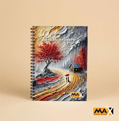 Wire-Bound Notebook Sketchy – A4 –80  Sheets – Lined