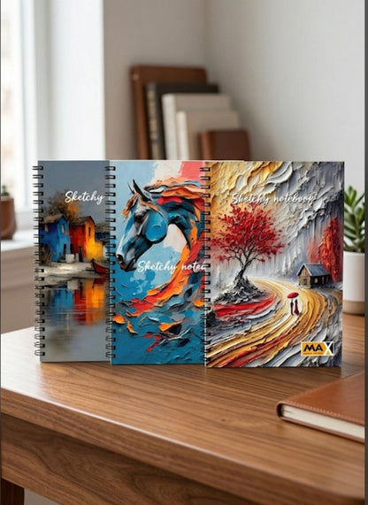 Wire-Bound Notebook Sketchy – A4 –80  Sheets – Lined