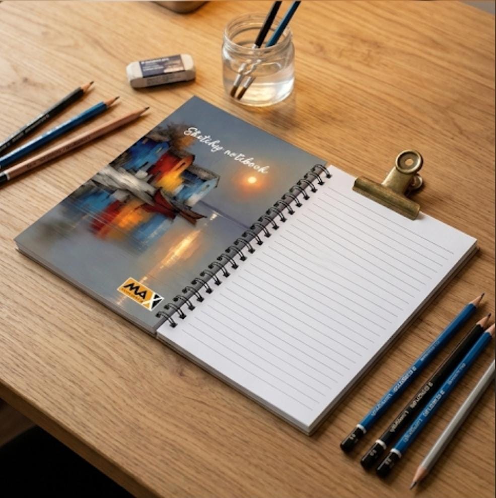 Wire-Bound Notebook Sketchy – A4 –80  Sheets – Lined