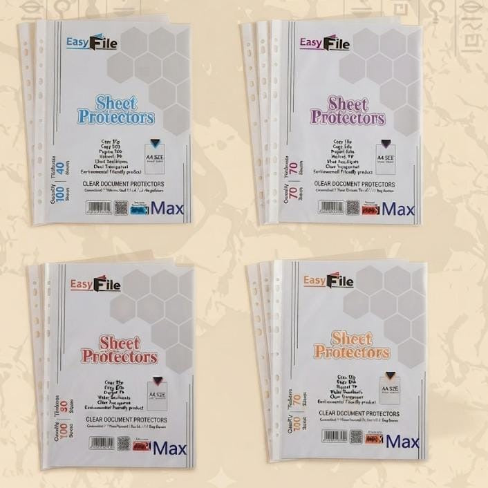 Sheet Protectors - A4 Size - Pack of 100 Sheets