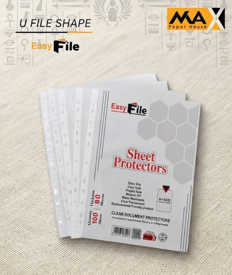 Sheet Protectors - A4 Size - Pack of 100 Sheets