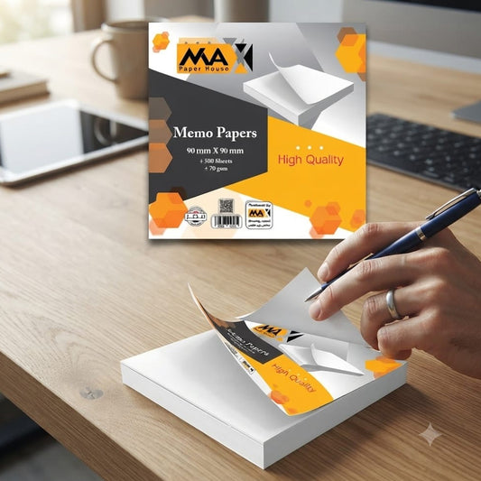 Memo paper | Plain White Paper | Size 9 cm x 9 cm | 70 GSM | 250 and 500 sheets | Writing Paper Series