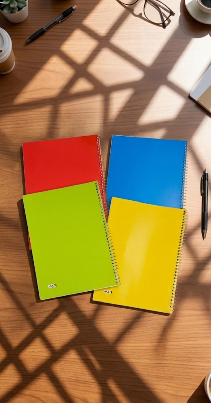Wire-Bound Notebook Flexy - A4 - 0.5 cm Square (Small Squares)