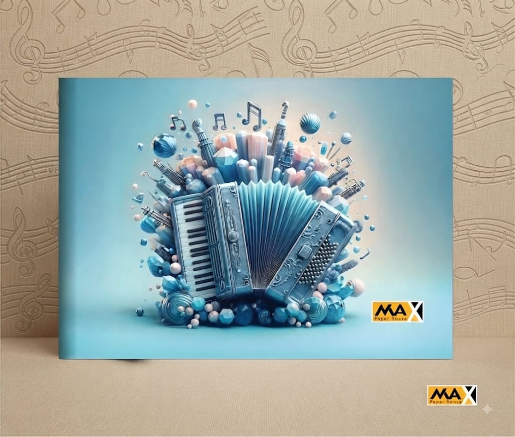 Music Sketchbook – B5 (17 × 24 cm) – 16 Sheets – Music Notebook Series