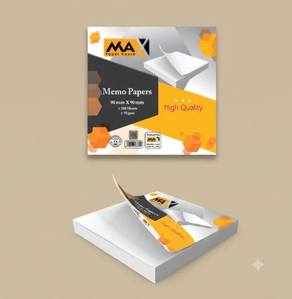 Memo paper | Plain White Paper | Size 9 cm x 9 cm | 70 GSM | 250 and 500 sheets | Writing Paper Series