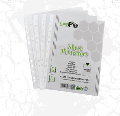 Sheet Protectors - A4 Size - Pack of 100 Sheets