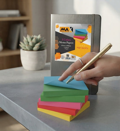 5 Colors Memo Papers Size  85 x 85 CM - 250 Sheets - 80 GSM